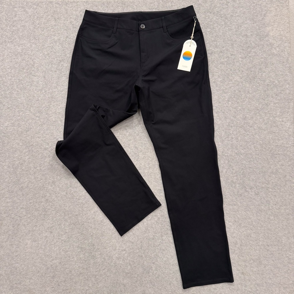 Vuori Pants Mens 32 (34x31) Black Meta Classic Fit 32" Performance Chino V4009